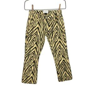 Current/Elliot Size 26 Zebra Print Kick Crop Jeans Mob Wife